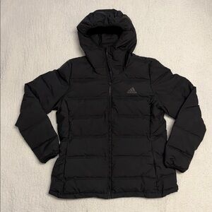Adidas Women's Black Hooded Puffer Jacket